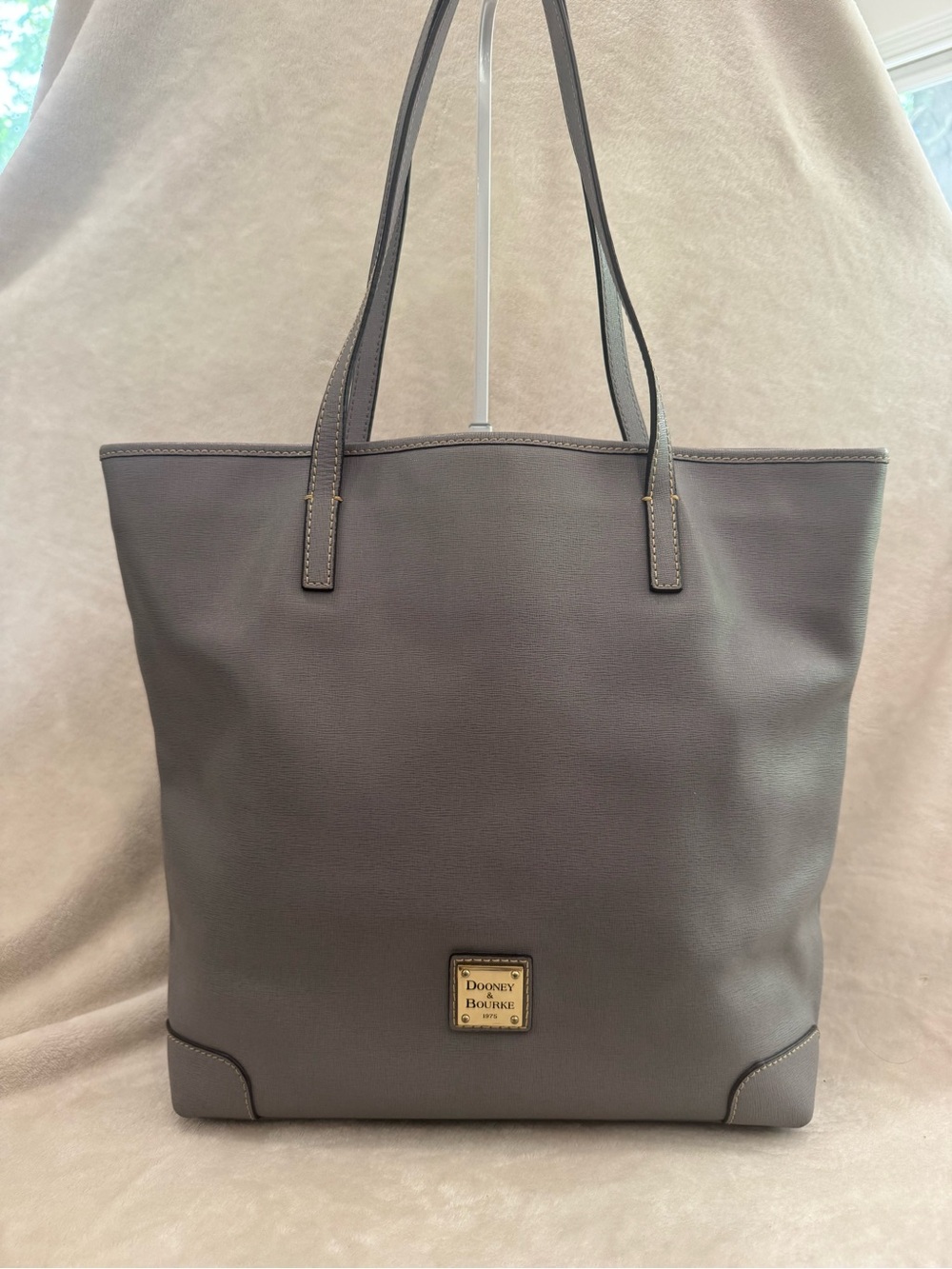 Dooney & Bourke Charleston Tote with Gold-Tone Logo Plaque